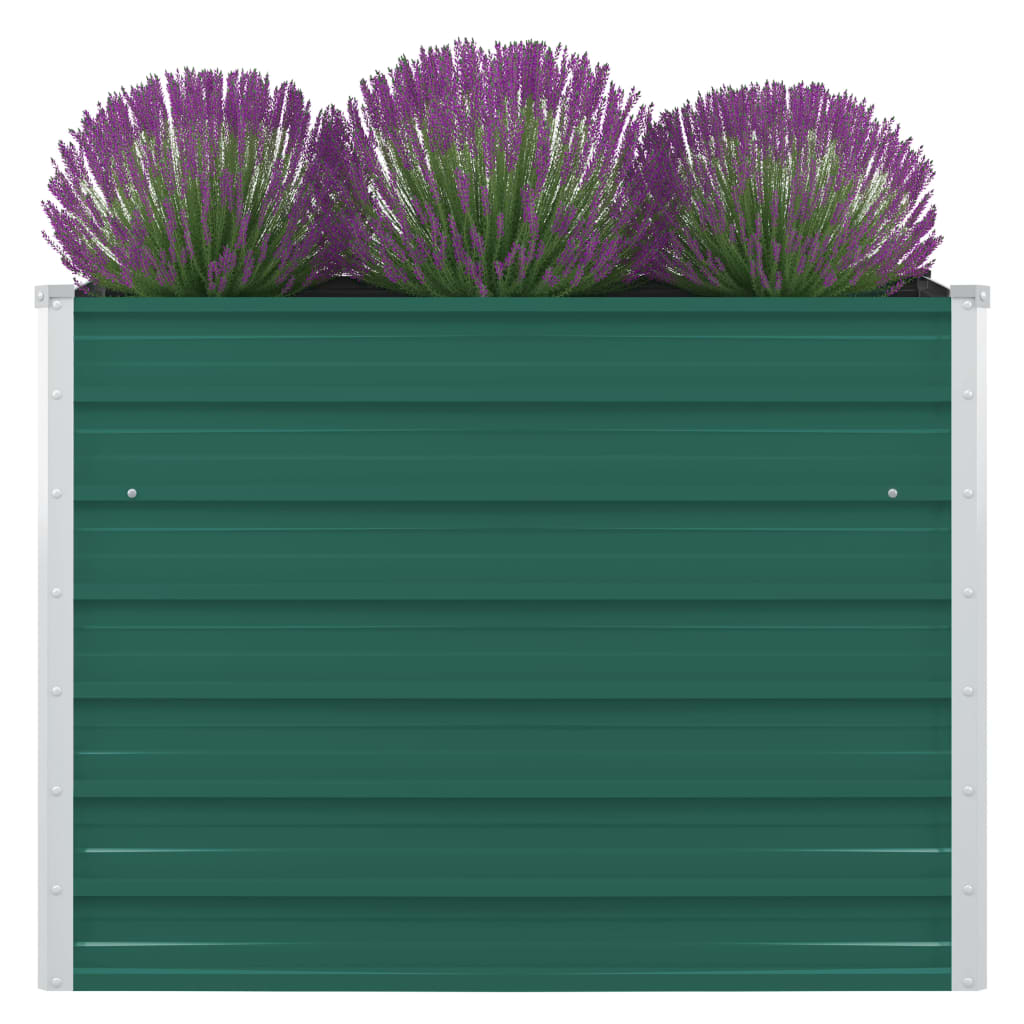 Vidaxl Planter Insertar 100x100x77 cm de acero galvanizado verde