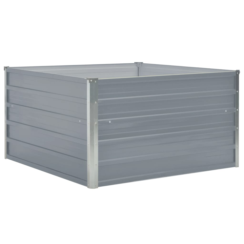 Vidaxl Planter raised 100x100x45 cm galvanized steel gray