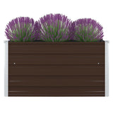 Vidaxl Planter Insaind 100x100x45 cm pocinkano jekleno rjavo