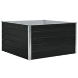 VidaXL Planter Insented 100x100x45cm Galvanized Steel Anthracite