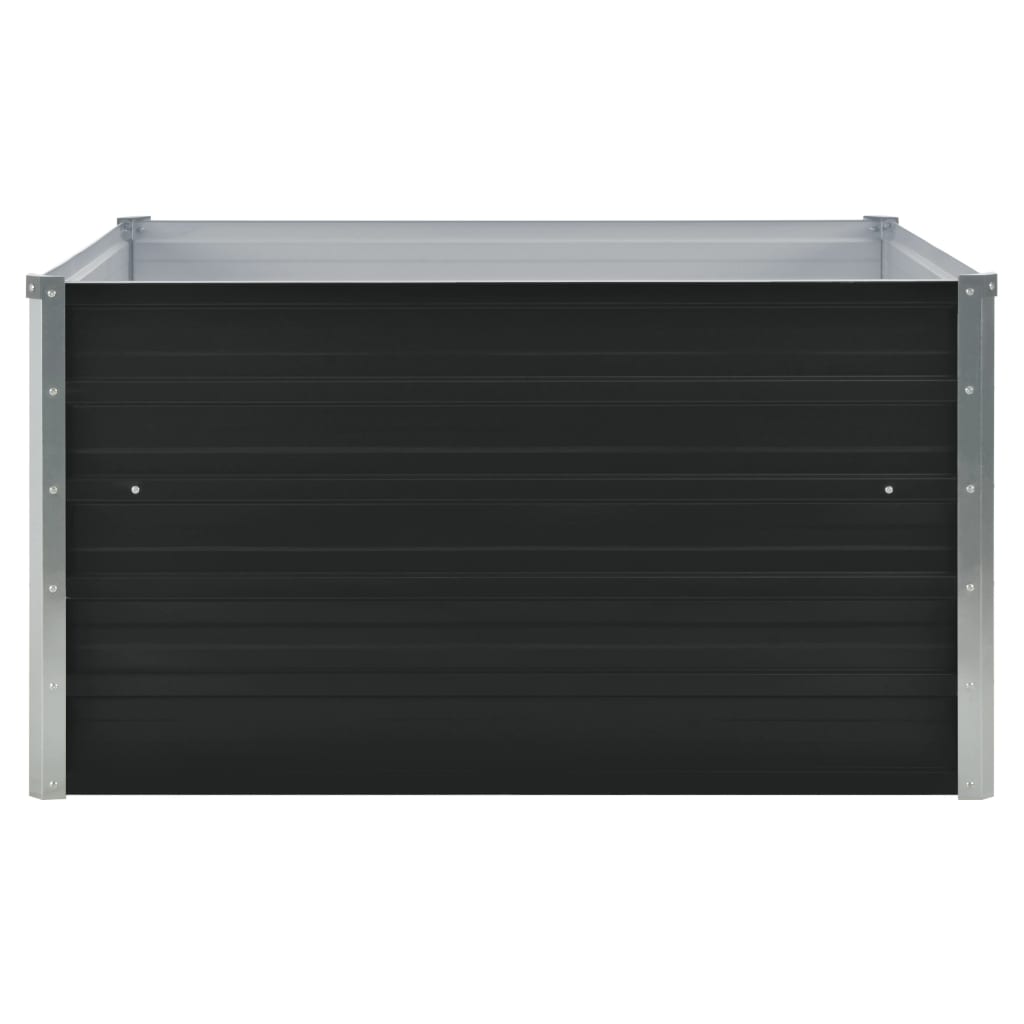 VidaXL Planter Insented 100x100x45cm Galvanized Steel Anthracite