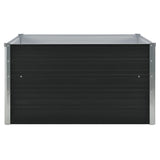 VidaXL Planter Insented 100x100x45cm Galvanized Steel Anthracite