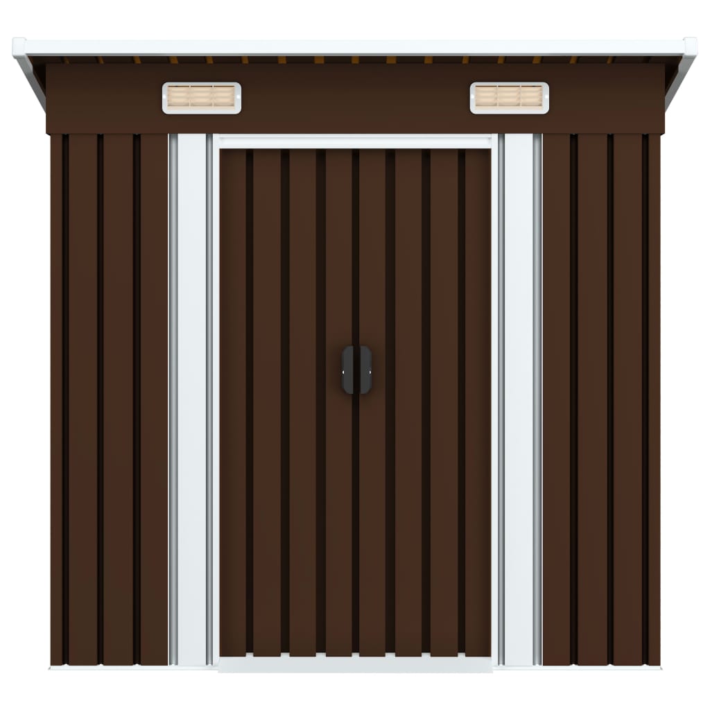 Vidaxl Garden Shed 194x121x181 cm Steel Brown