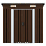 Vidaxl Garden Shed 194x121x181 cm Steel Brown