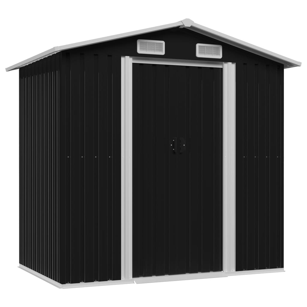 Vidaxl Garden Shed 204x132x186 cm stål Anthracite