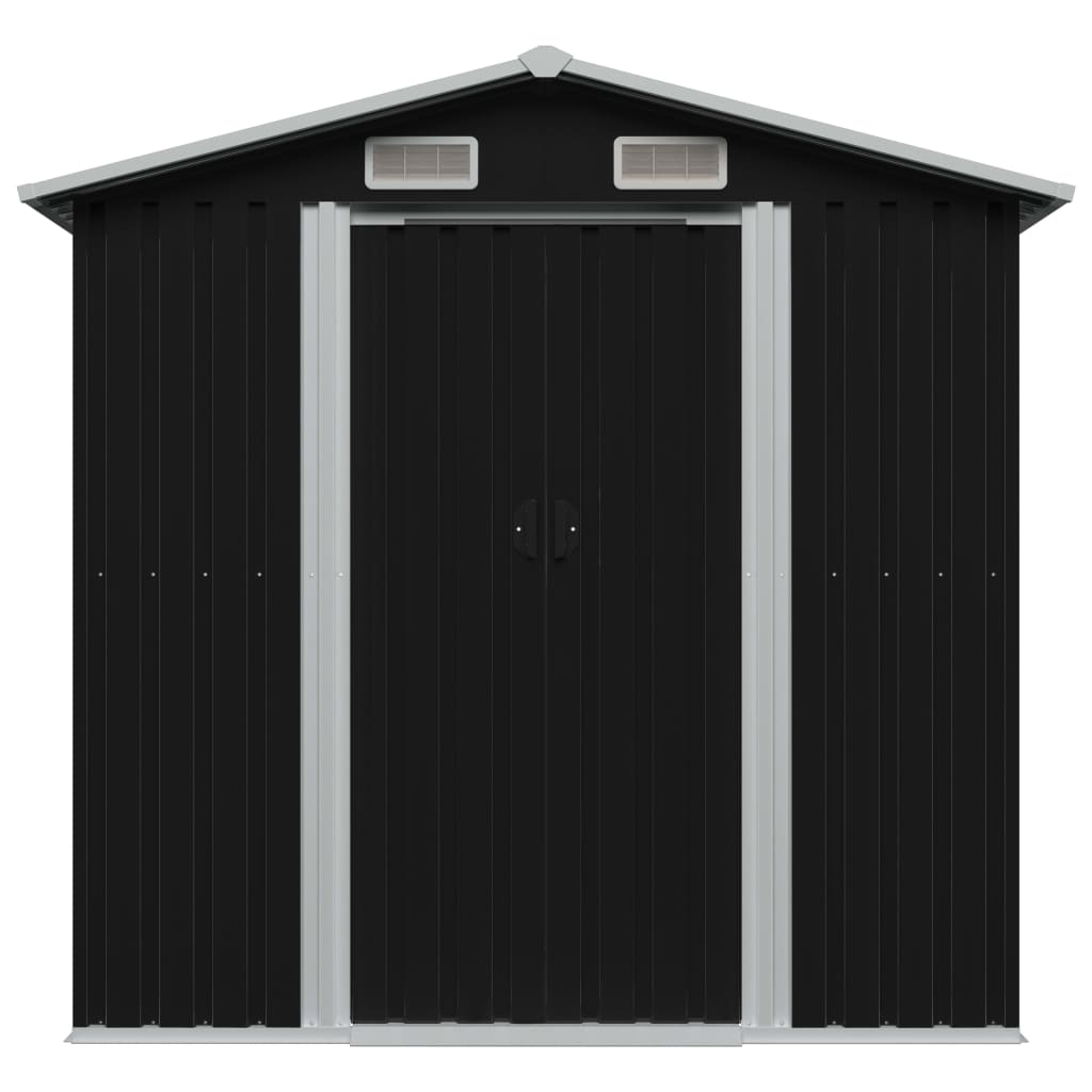 Vidaxl Garden Shed 204x132x186 cm de acero antracita