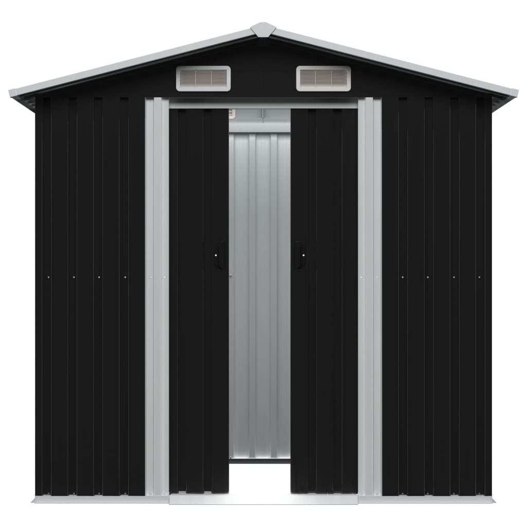 Vidaxl Garden Shed 204x132x186 cm stål Anthracite