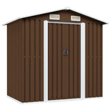 Vidaxl Garden shed 204x132x186 cm Steel Brown