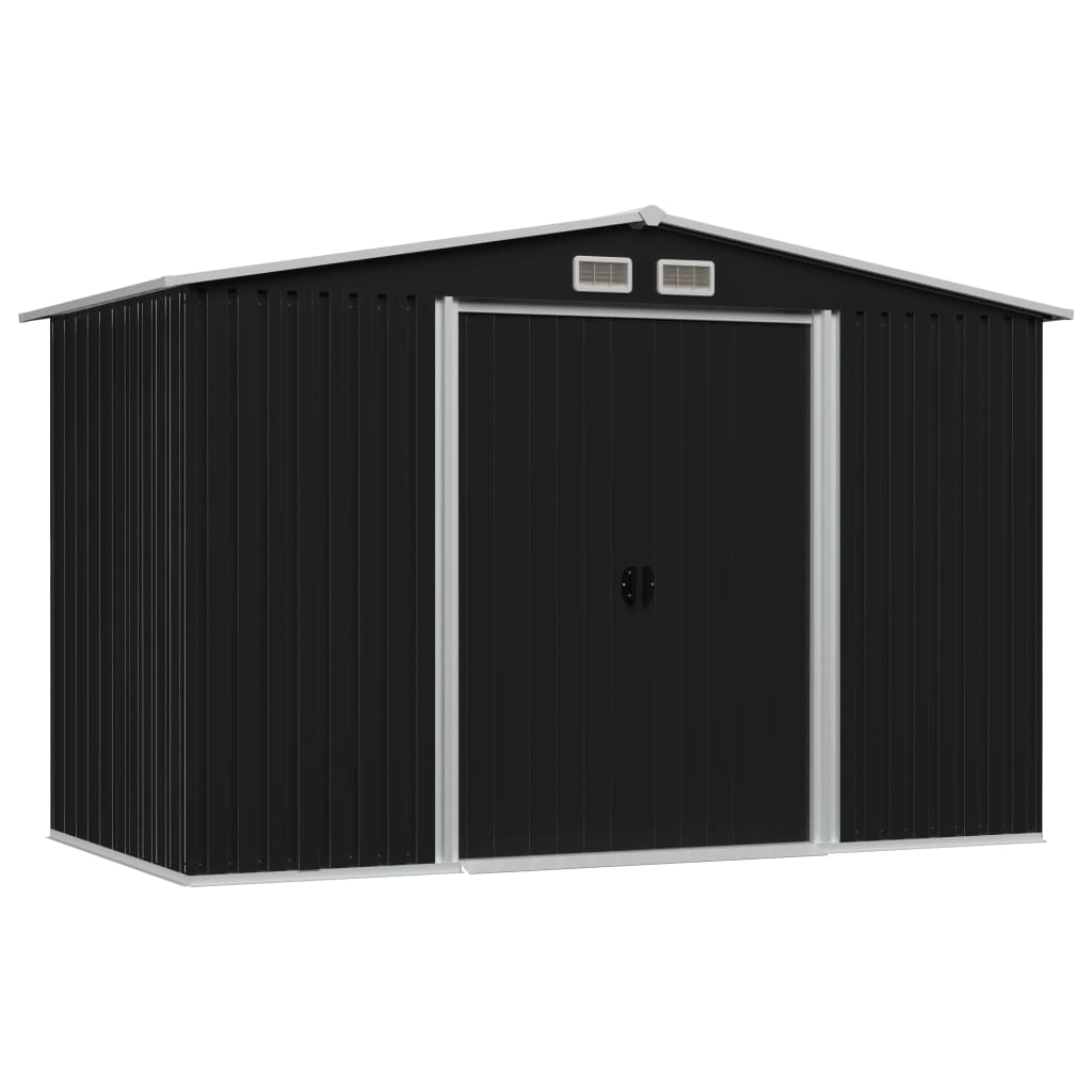 Vidaxl Garden Shed 257x205x178 cm de acero antracita