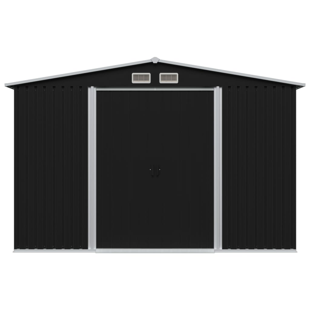 Vidaxl Garden Shed 257x205x178 cm de acero antracita