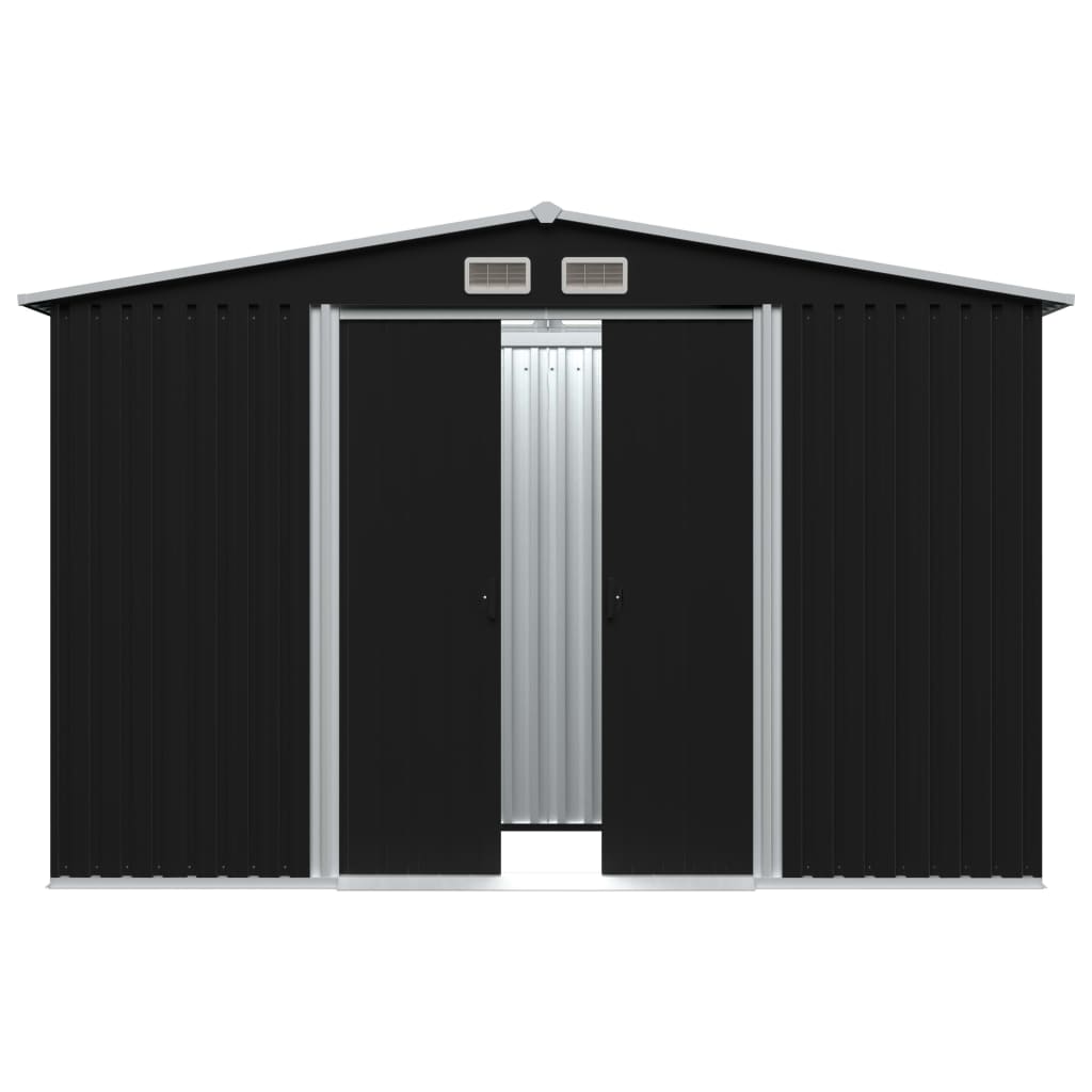 Vidaxl Garden Shed 257x205x178 cm de acero antracita