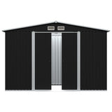 Vidaxl Garden Shed 257x205x178 cm Stahl Anthrazit