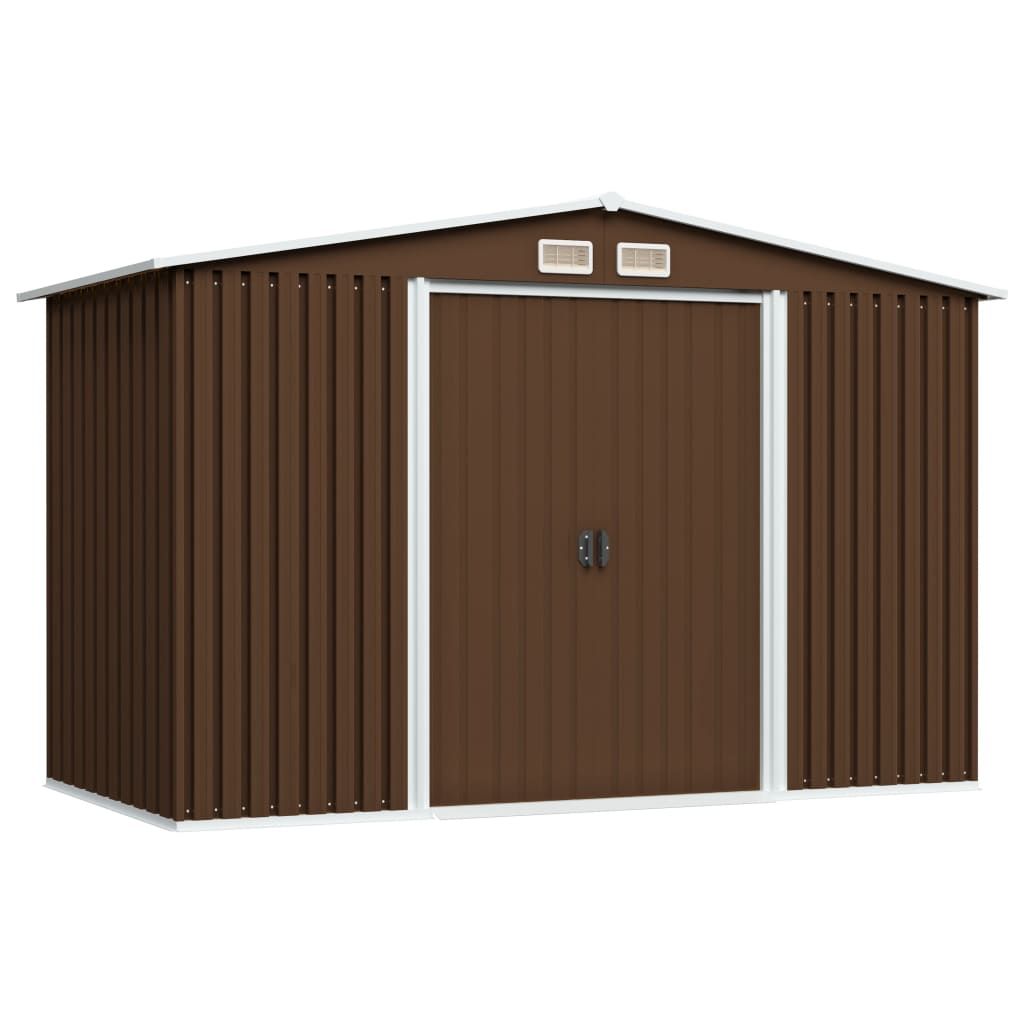 Vidaxl Garden Shed 257x205x178 cm Steel Brown