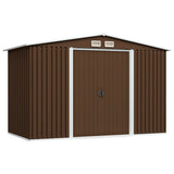 Vidaxl Garden Shed 257x205x178 cm stålbrun