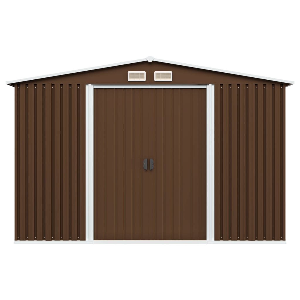 Vidaxl Garden Shed 257x205x178 cm stålbrun