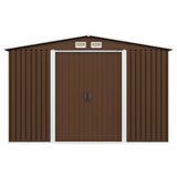 Vidaxl Garden Shed 257x205x178 cm Steel Brown