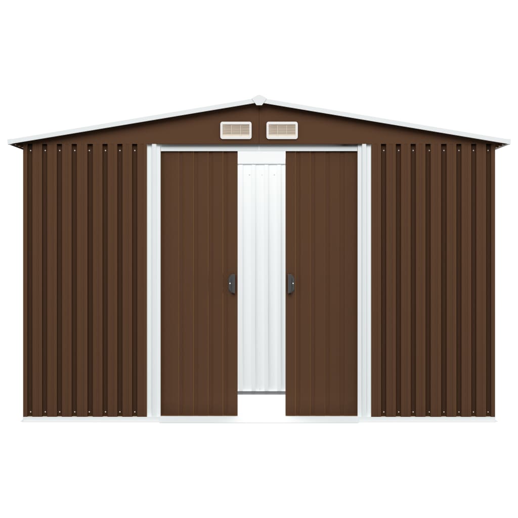 Vidaxl Garden Shed 257x205x178 cm Steel Brown