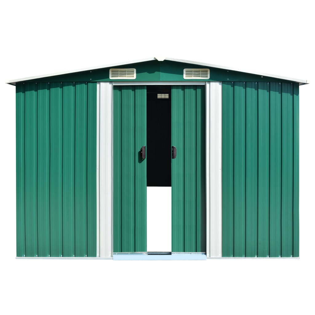 Vidaxl Garden Shed 257x779x181 cm galwanizowany stalowy zielony