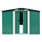 Vidaxl Garden Shed 257x779x181 cm Green galvanizzato