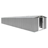 Vidaxl Garden Shed 257x779x181 cm galvanisert stålgrå