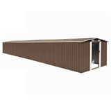 Vidaxl Garden Shed 257x990x181 cm verzinkter Stahlbraun