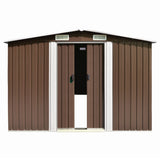 Vidaxl Garden Shed 257x990x181 cm galvanisert stålbrun