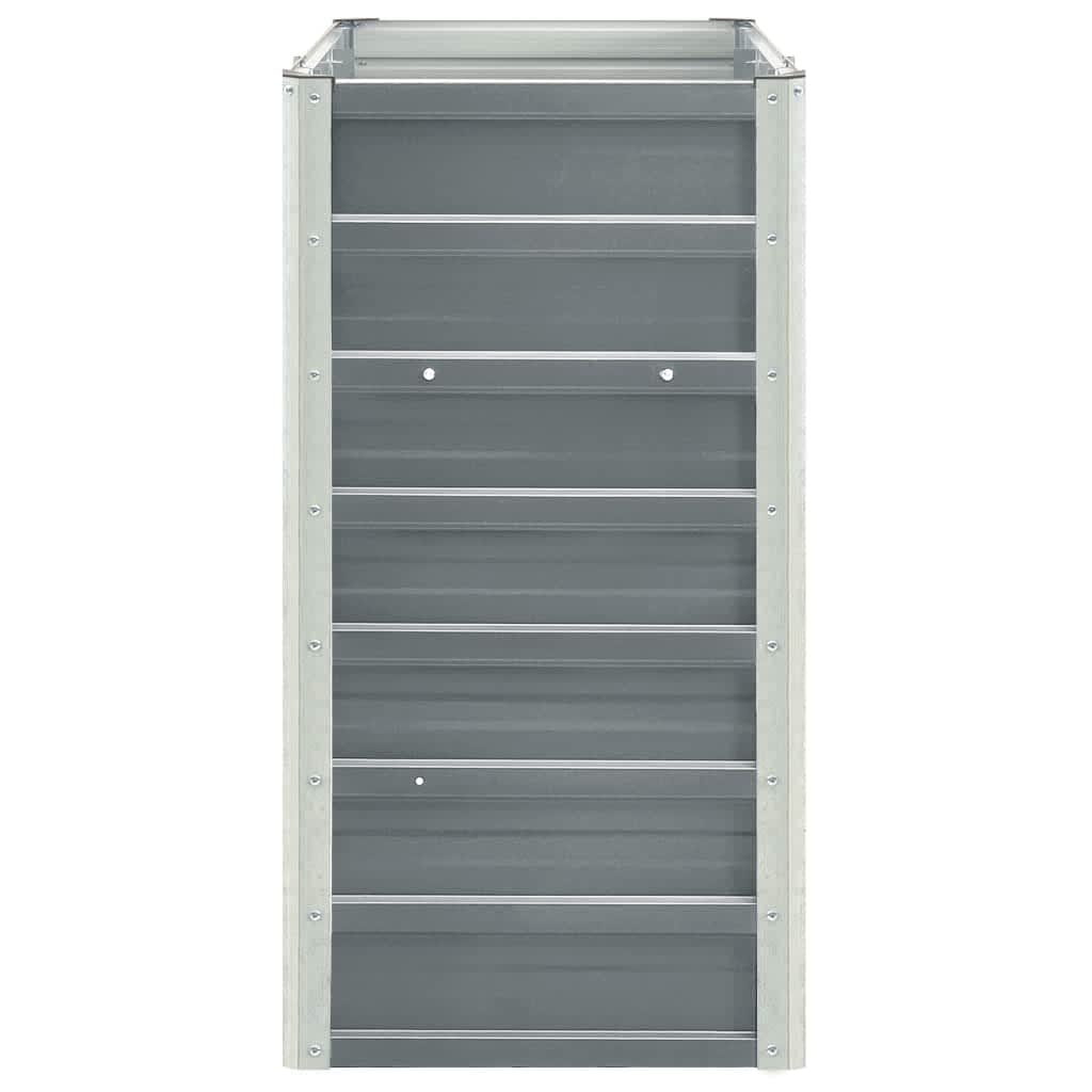 Vidaxl fioriera inserto 240x40x77 cm grigio in acciaio zincato