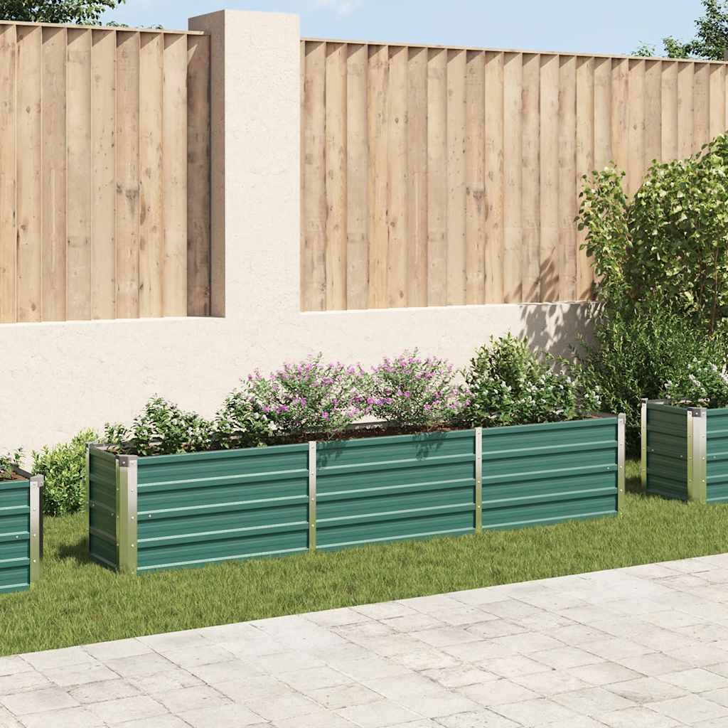 VidaXL Planter Insert 240x40x45 cm Galvanized Steel Green