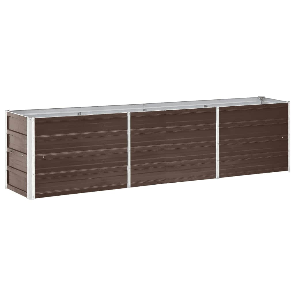 Vidaxl fioriera raccolta 240x40x45 cm marrone galvanizzato in acciaio