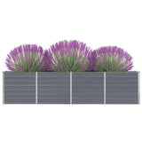 Vidaxl Planter huet 320x4xx77 cm galvaniséiert Stol Grey