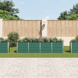 Plantador Vidaxl insertado 320x40x77 cm de acero galvanizado verde