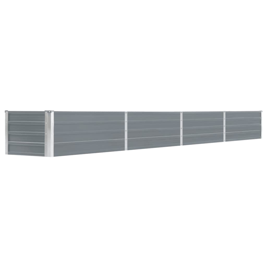 Plantador Vidaxl insertado 320x40x45 cm de acero galvanizado gris