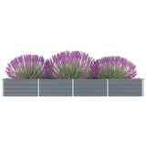 Plantador Vidaxl insertado 320x40x45 cm de acero galvanizado gris