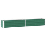 Plantador Vidaxl insertado 320x40x45 cm de acero galvanizado verde