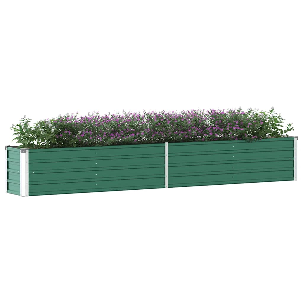 VidaXL Planter Inserted 320x40x45 cm Galvanized Steel Green