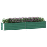 Plantador Vidaxl insertado 320x40x45 cm de acero galvanizado verde