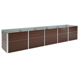 VidaXL Planter Inserted 400x80x45 cm Galvanized Steel Brown