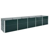 Plánovací box Vidaxl zvedl 400x80x77 cm galvanizovaná ocelová zelená