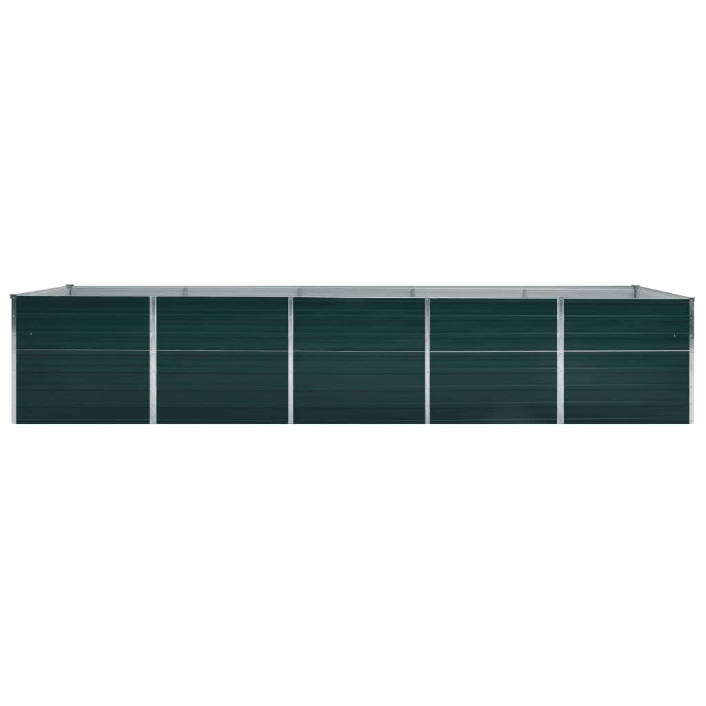 Vidaxl Planning box raised 400x80x77 cm galvanized steel green