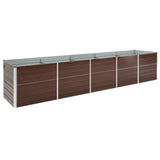 VidaXL Planter Inserted 400x80x77 cm Galvanized Steel Brown