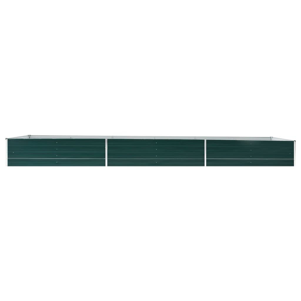 Vidaxl Planter Insertar 480x80x45 cm de acero galvanizado verde