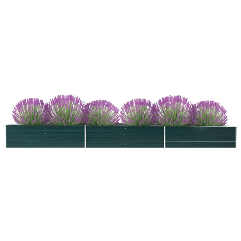 Vidaxl Planter Insert 480x80x45 cm Galvaniserat stålgrönt