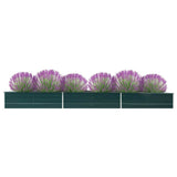 Vidaxl Planter Insertar 480x80x45 cm de acero galvanizado verde