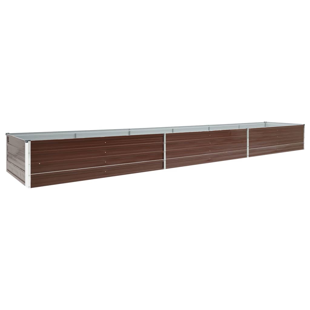 Vidaxl Planter Insert 480x80x45 cm Galvaniserat stålbrunt