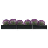 Vidaxl Planter surélevé 480x80x45 cm anthracite en acier galvanisé