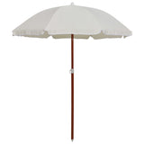 Vidaxl Parasol z jeklenim drogom 180 cm pesek -obarvan