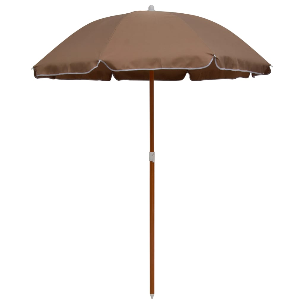 Parasol vidaxl avec pôle en acier 180 cm taupe