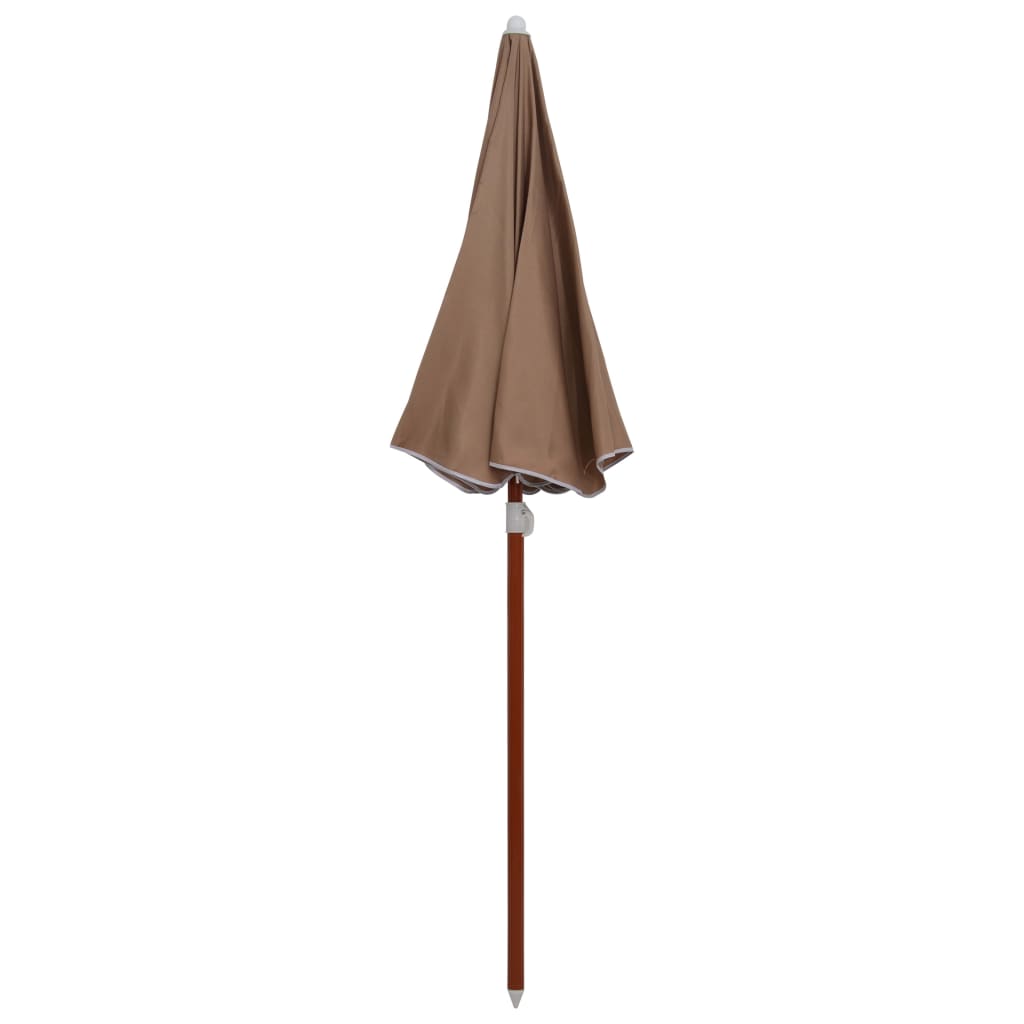 Parasol vidaxl avec pôle en acier 180 cm taupe