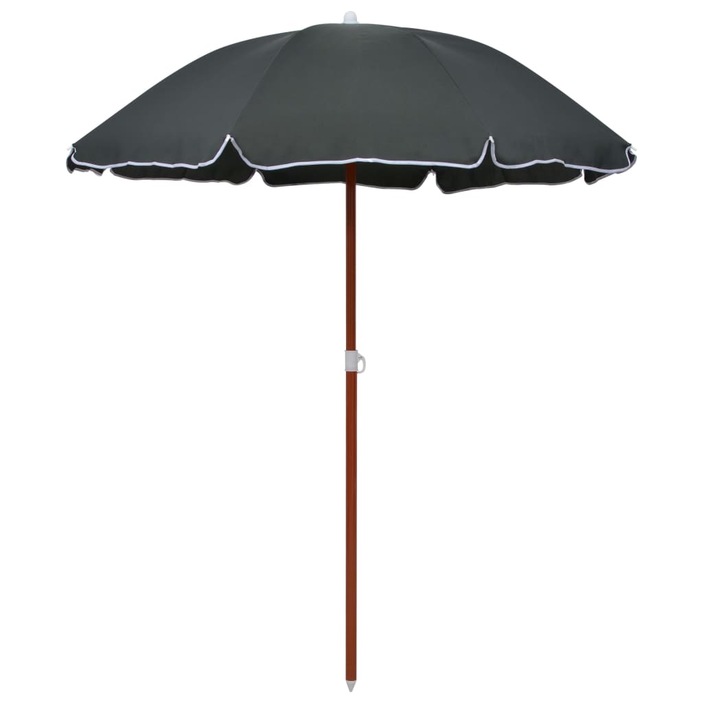 Parasol Vidaxl con polo de acero 180 cm de antracita