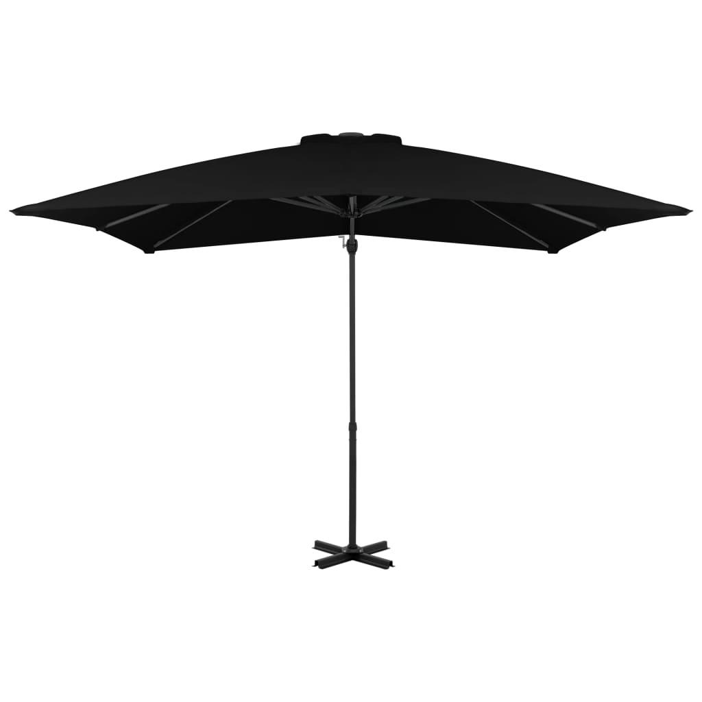 VidaXL Zweefparasol met aluminium paal 250x250 cm zwart